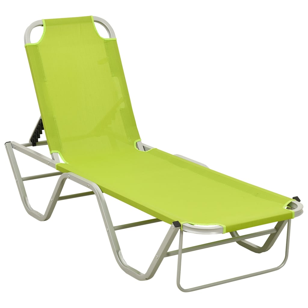 Chaise longue en aluminium et textilène