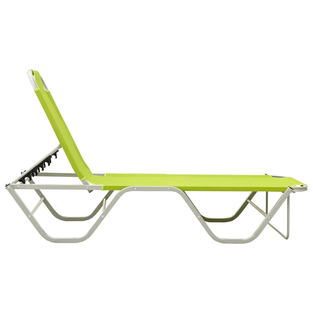 Chaise longue en aluminium et textilène