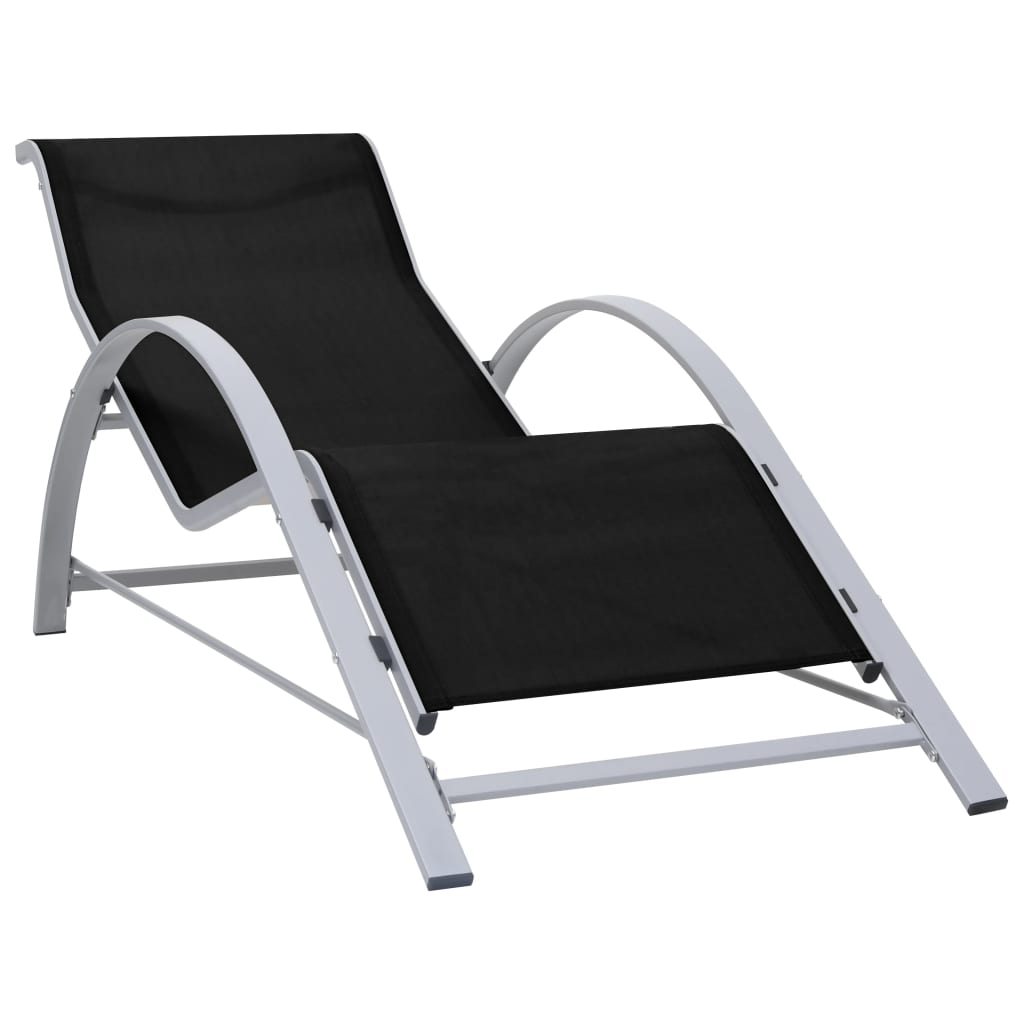 Chaise longue textilène et aluminium