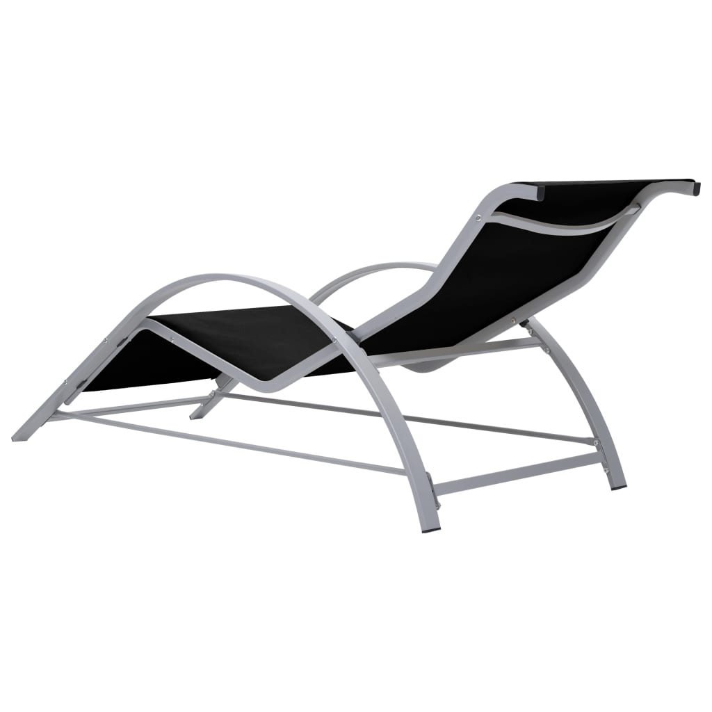 Chaise longue textilène et aluminium