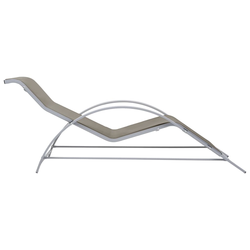 Chaise longue textilène et aluminium