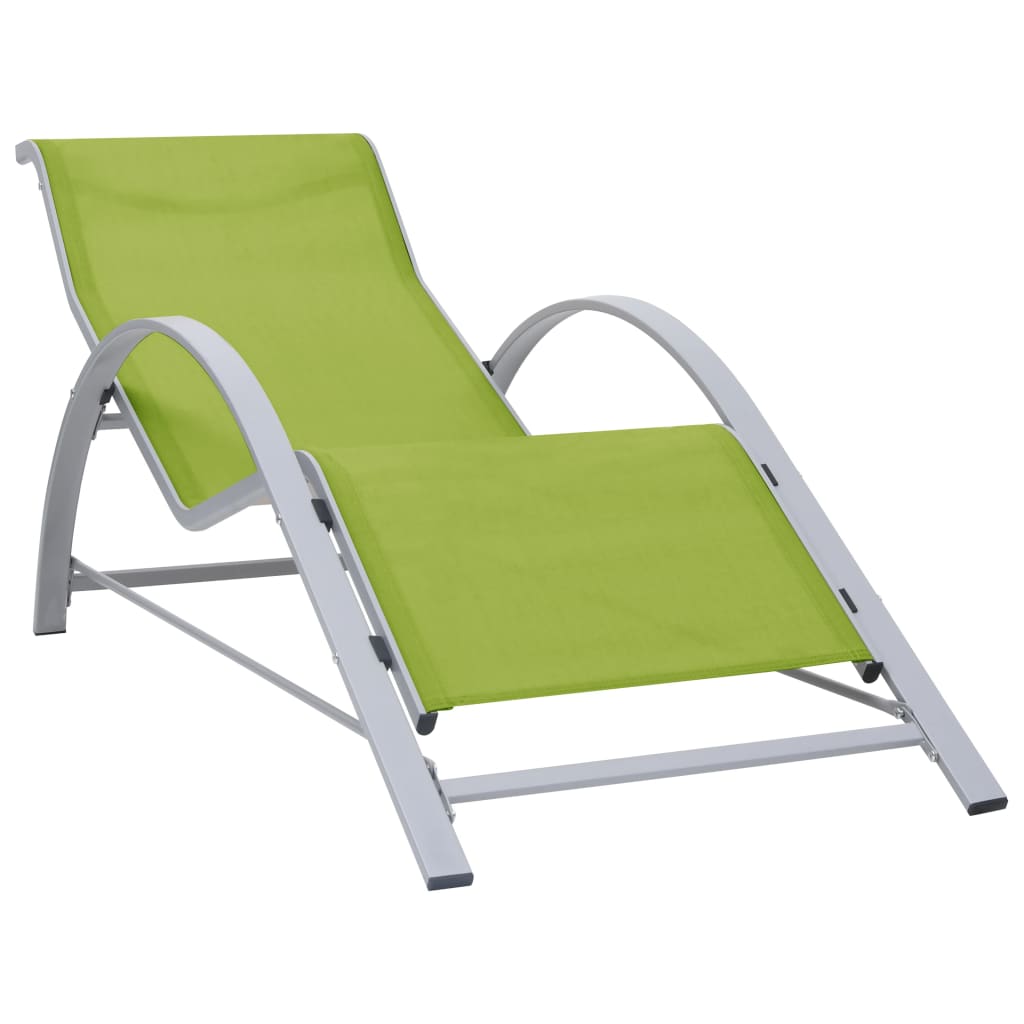 Chaise longue textilène et aluminium