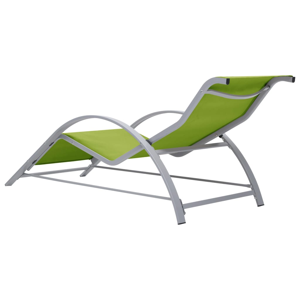 Chaise longue textilène et aluminium