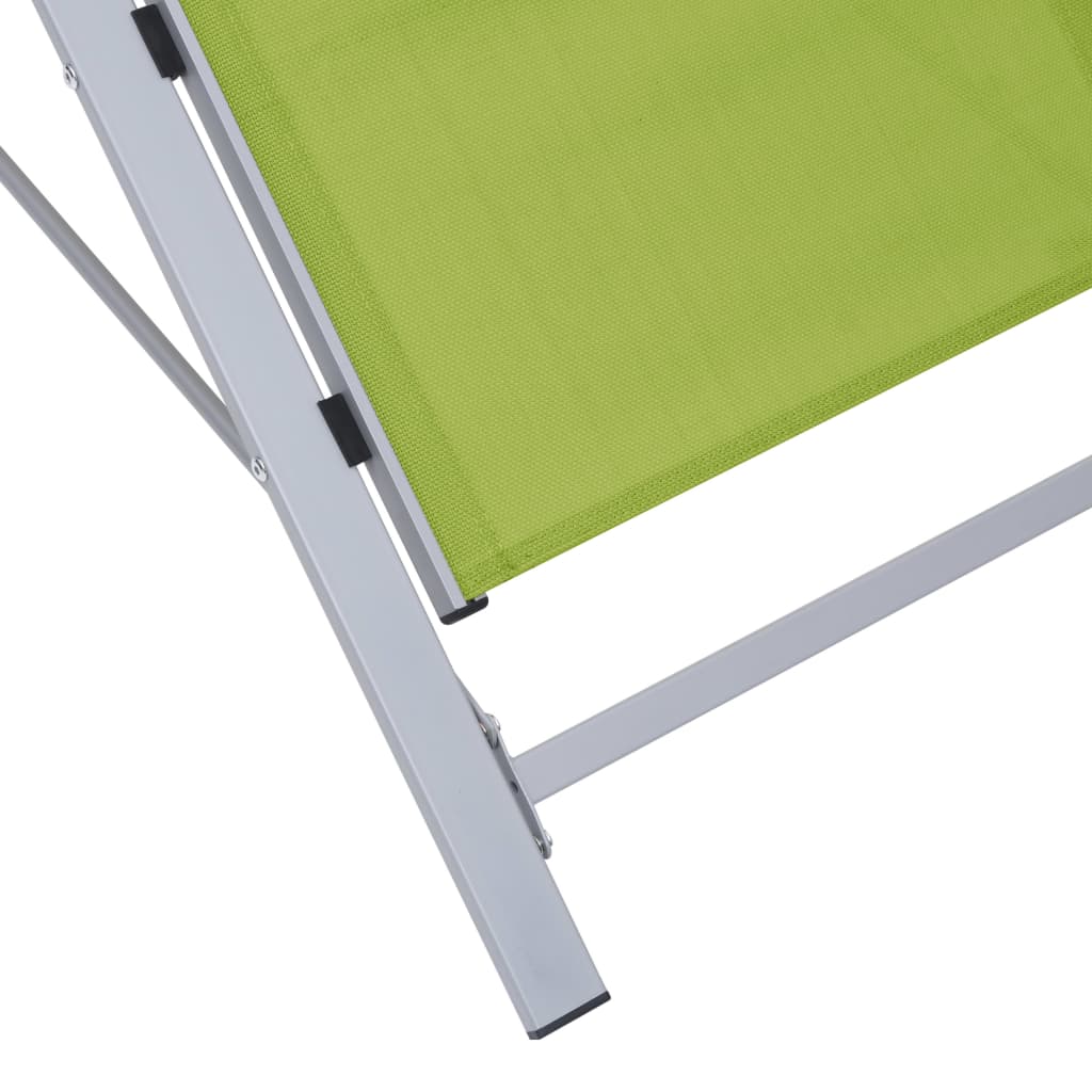 Chaise longue textilène et aluminium