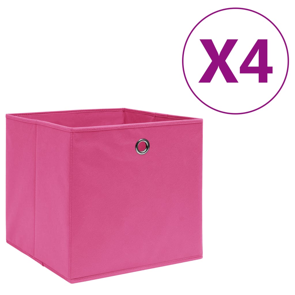 Opbergboxen 4 st 28x28x28 cm nonwoven stof