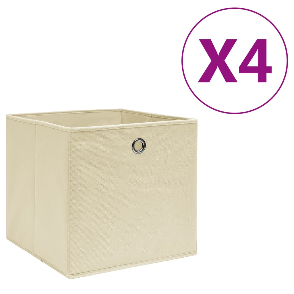 Opbergboxen 4 st 28x28x28 cm nonwoven stof