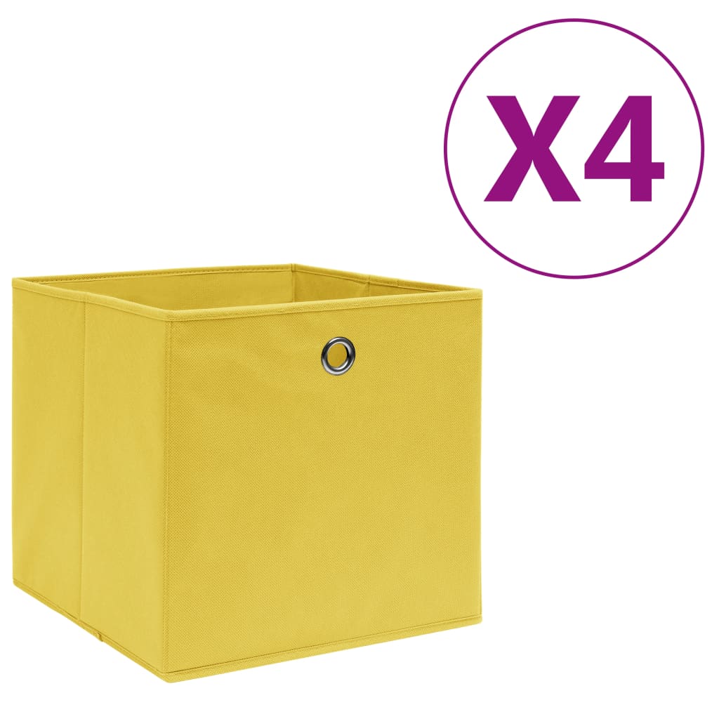 Opbergboxen 4 st 28x28x28 cm nonwoven stof