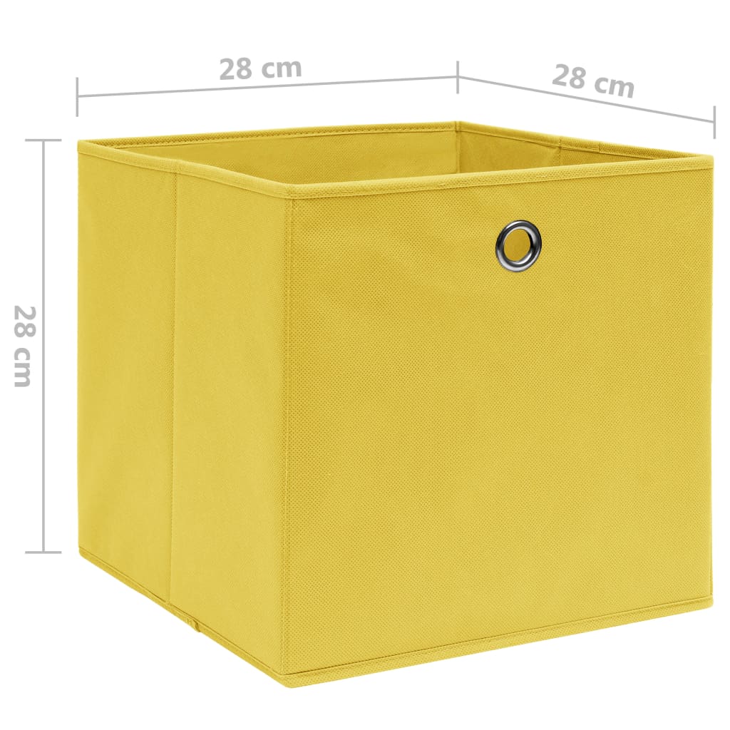 Boîtes de rangement 4 pcs 28x28x28 cm en tissu non tissé