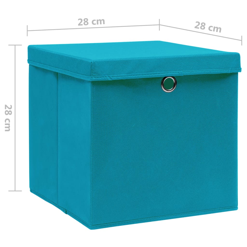 Opbergboxen 4 st 28x28x28 cm nonwoven stof