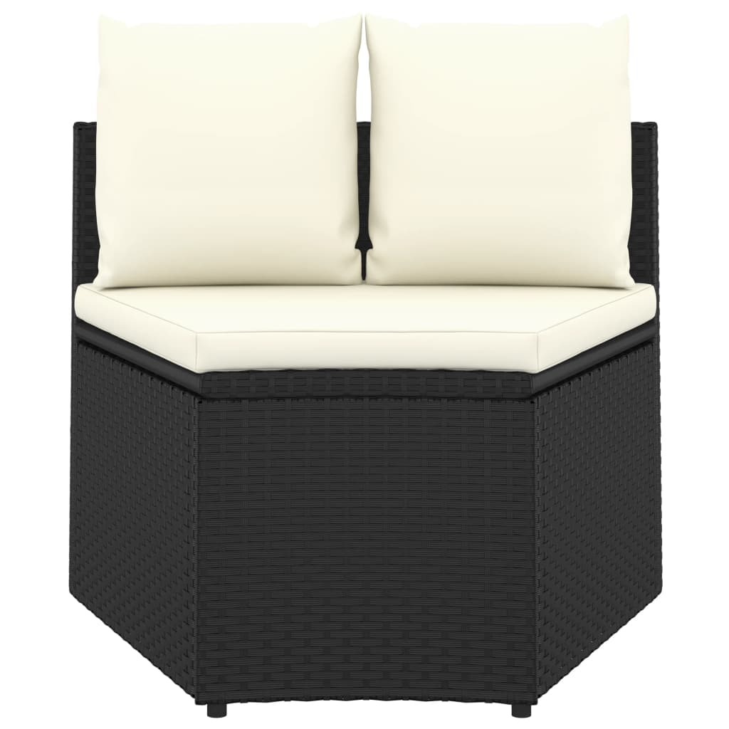 2-delige Loungeset met kussens poly rattan