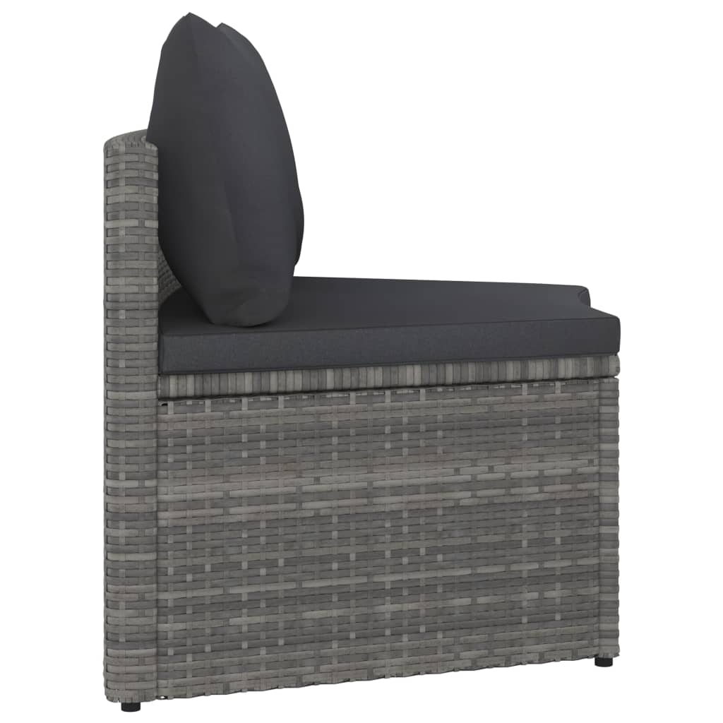 2-delige Loungeset met kussens poly rattan