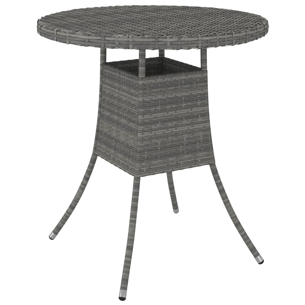 Tuintafel 70x70x73 cm poly rattan zwart