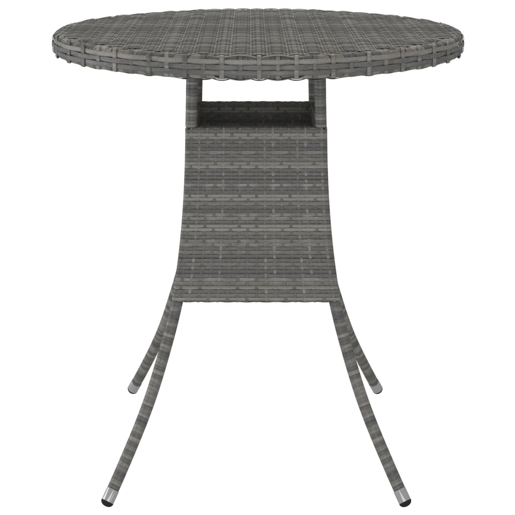 Tuintafel 70x70x73 cm poly rattan zwart