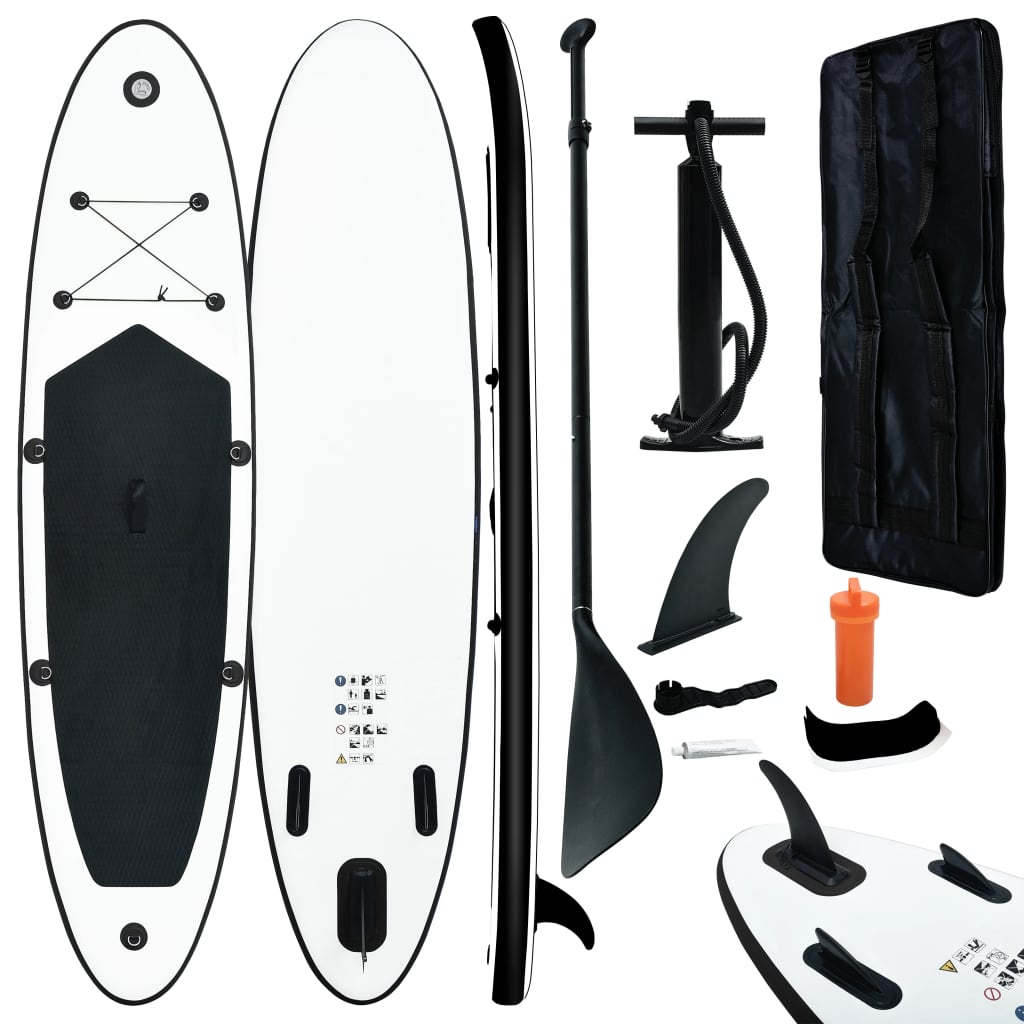 Set de Stand Up Paddleboard gonflable et blanc