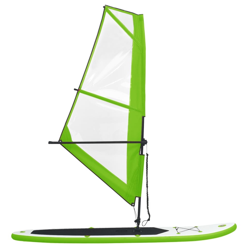 Stand Up Paddleboard gonflable avec jeu de voiles et blanc