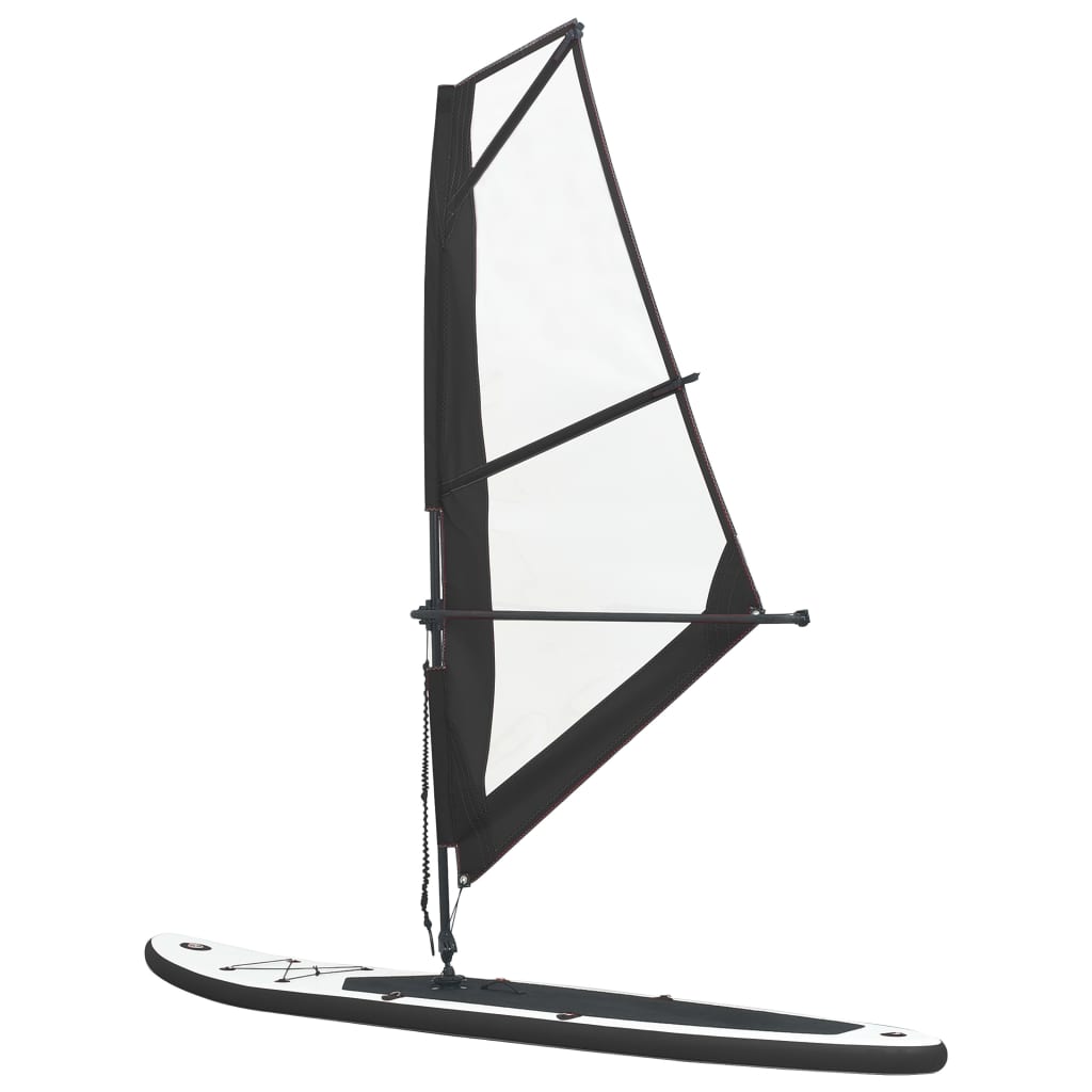 Stand Up Paddleboard gonflable avec jeu de voiles et blanc