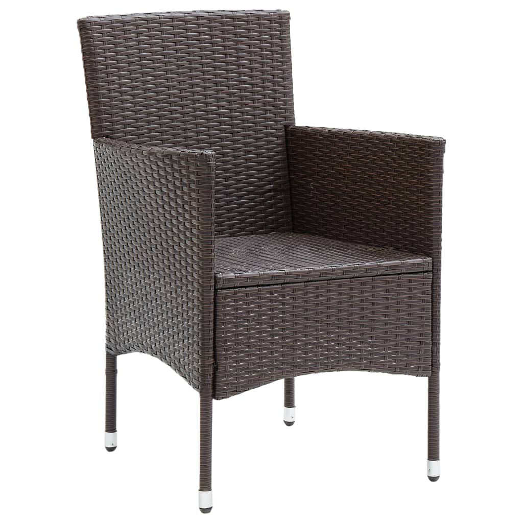 Tuinstoelen 2 st poly rattan