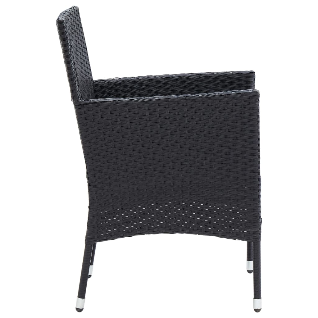 Tuinstoelen 4 st poly rattan