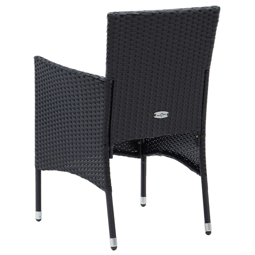 Chaises de jardin 4 pcs poly rotin