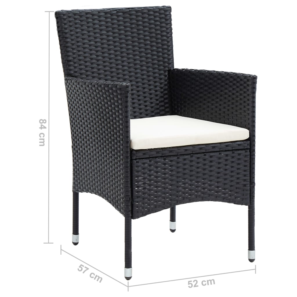 Tuinstoelen 4 st poly rattan