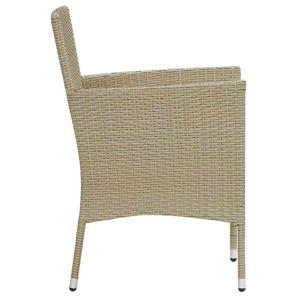 Chaises de jardin 4 pcs poly rotin