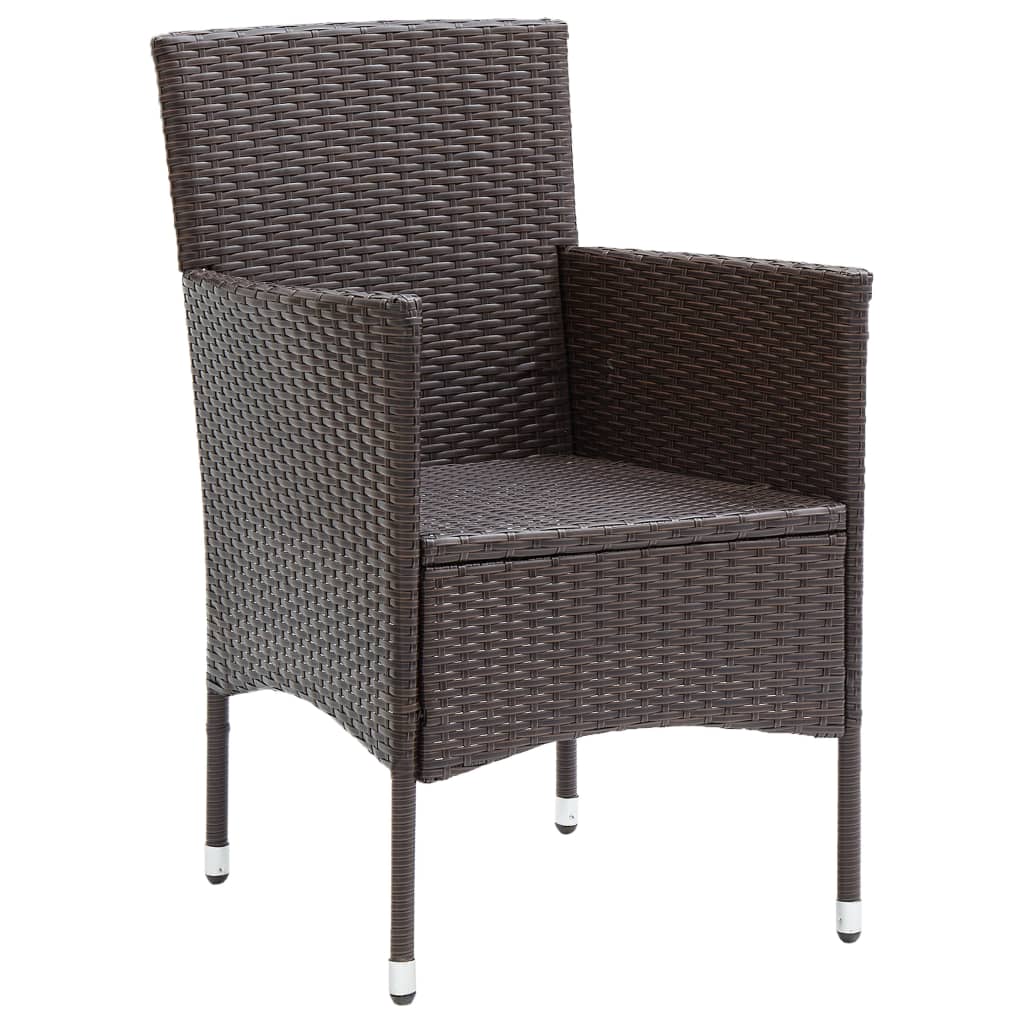 Tuinstoelen 4 st poly rattan