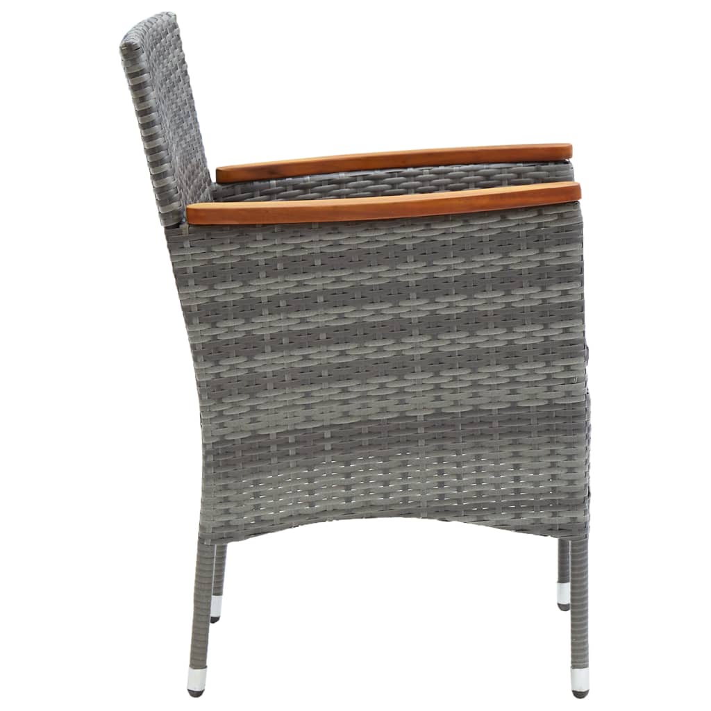 Tuinstoelen 4 st poly rattan