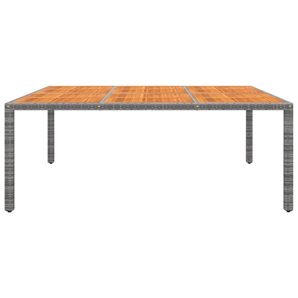 Tuintafel 200x150x75 cm acaciahout en poly rattan