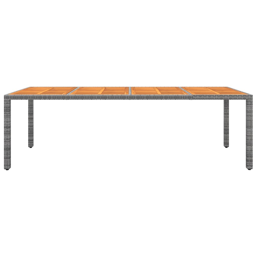 Tuintafel 250x100x75 cm acaciahout en poly rattan