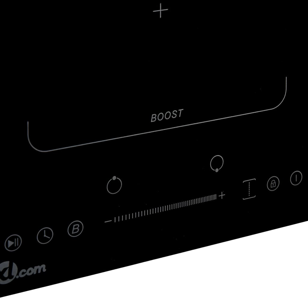 Inductiekookplaat met 2 kookzones aanraakbediening 3500 W glas