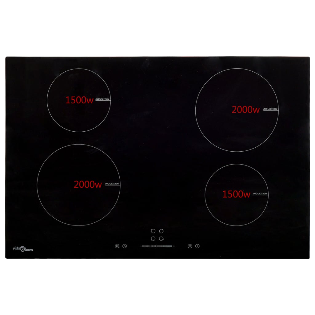 Inductiekookplaat met 2 kookzones aanraakbediening 3500 W glas