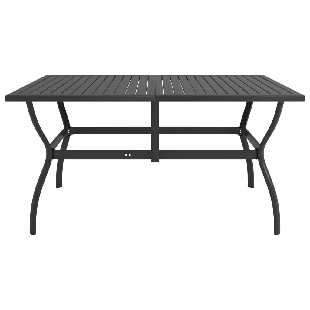 Table de jardin 140x80x72 cm en acier