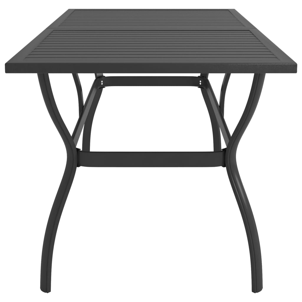 Table de jardin 140x80x72 cm en acier