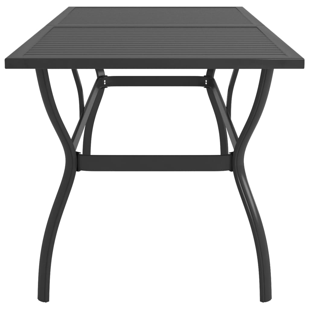 Table de jardin 140x80x72 cm en acier