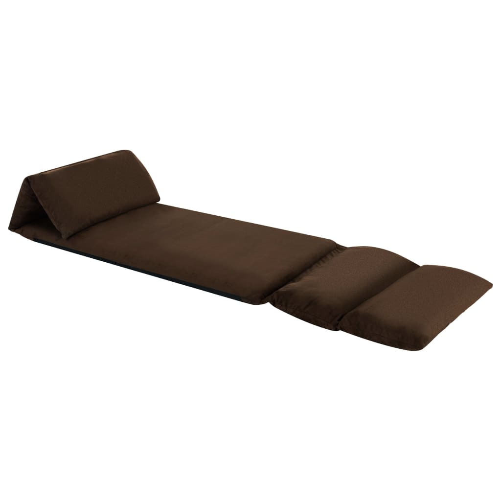 Chaise de sol pliable en microfibre noire