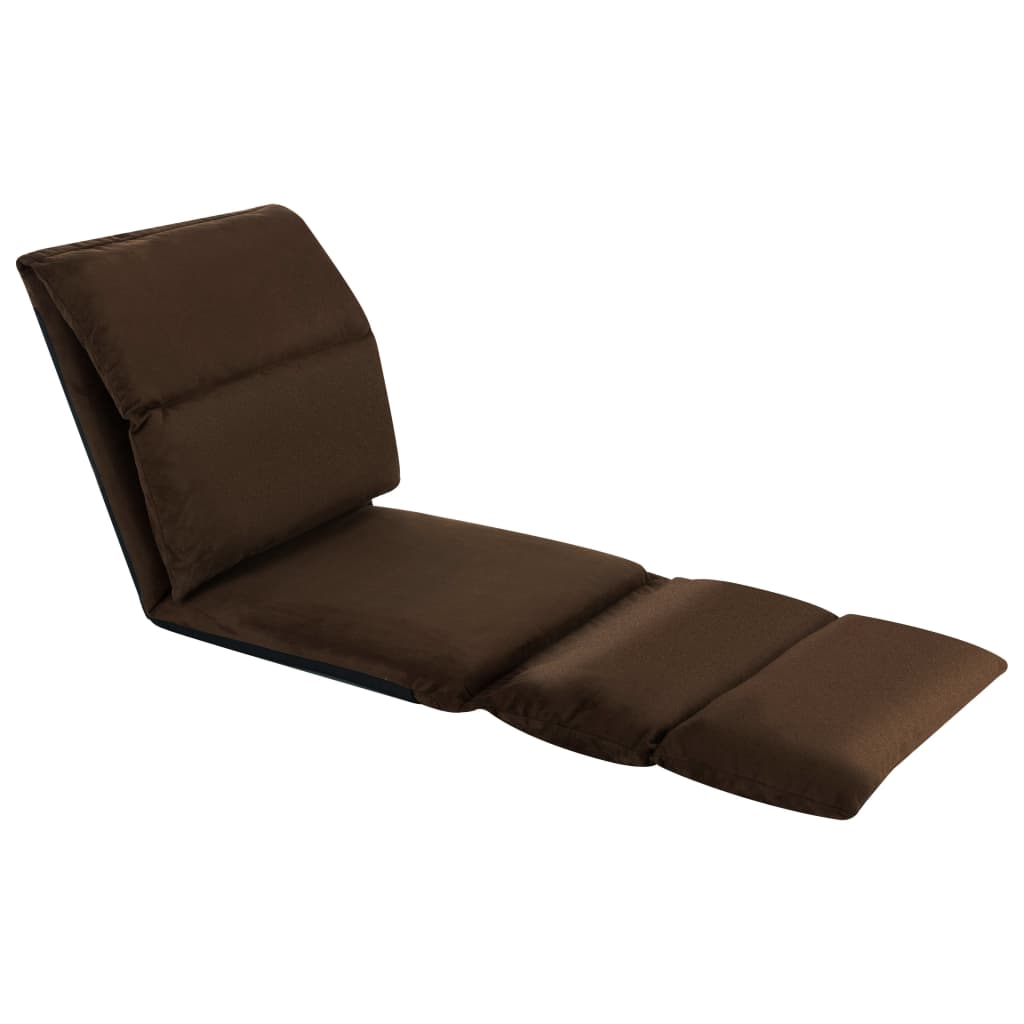 Chaise de sol pliable en microfibre noire