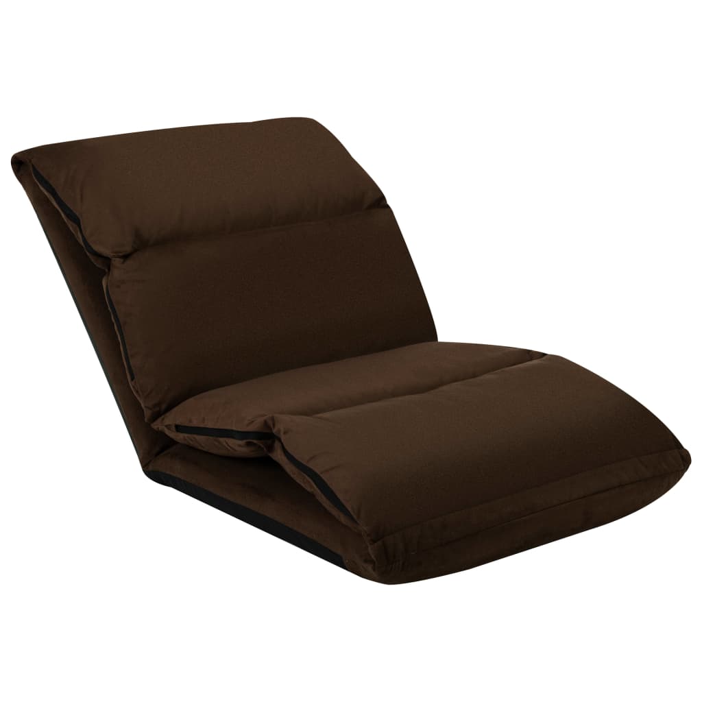 Chaise de sol pliable en microfibre noire