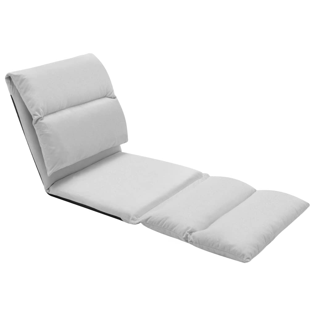 Chaise de sol pliable en microfibre noire