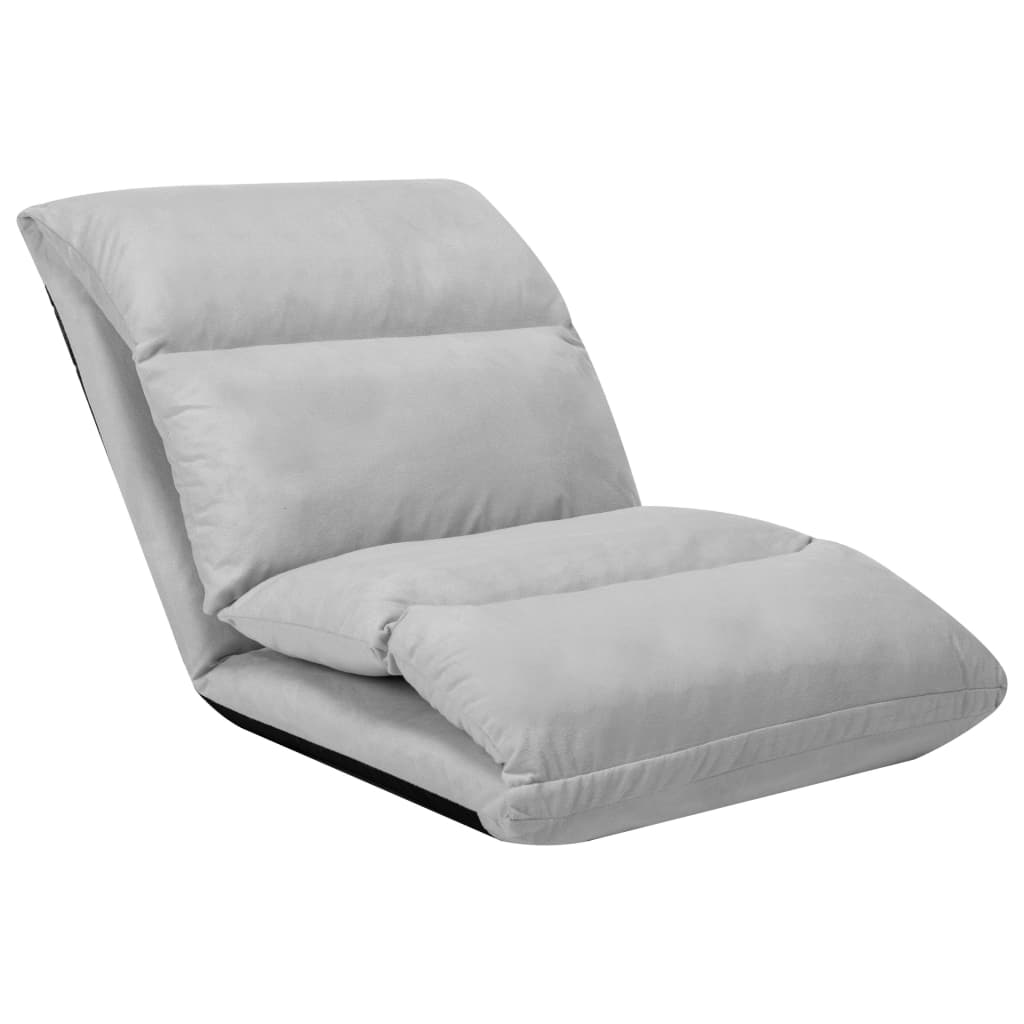 Chaise de sol pliable en microfibre noire