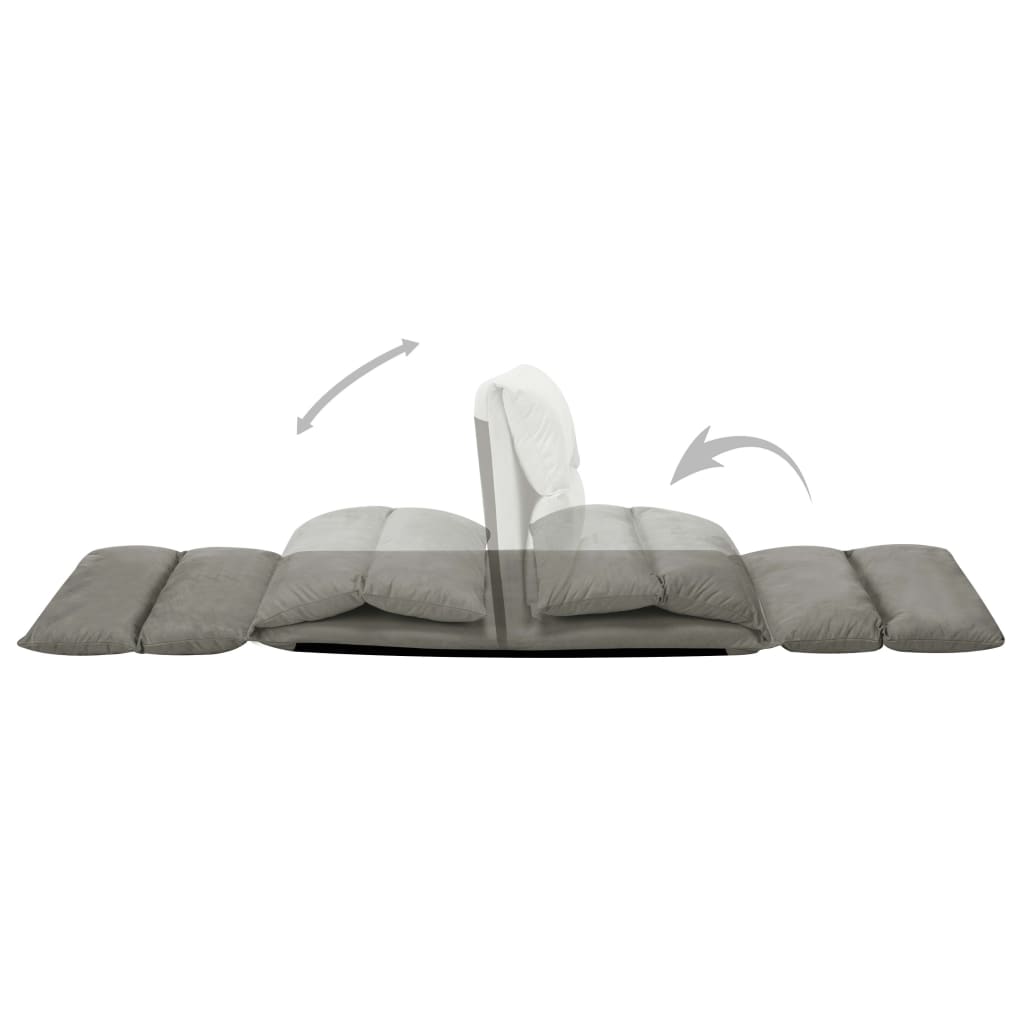 Chaise de sol pliante en microfibre