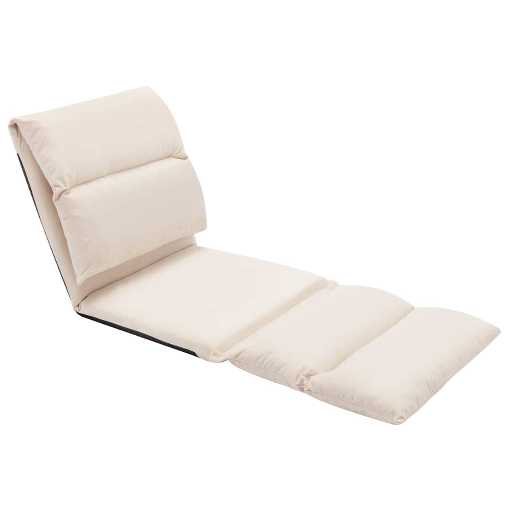 Chaise de sol pliable en microfibre noire