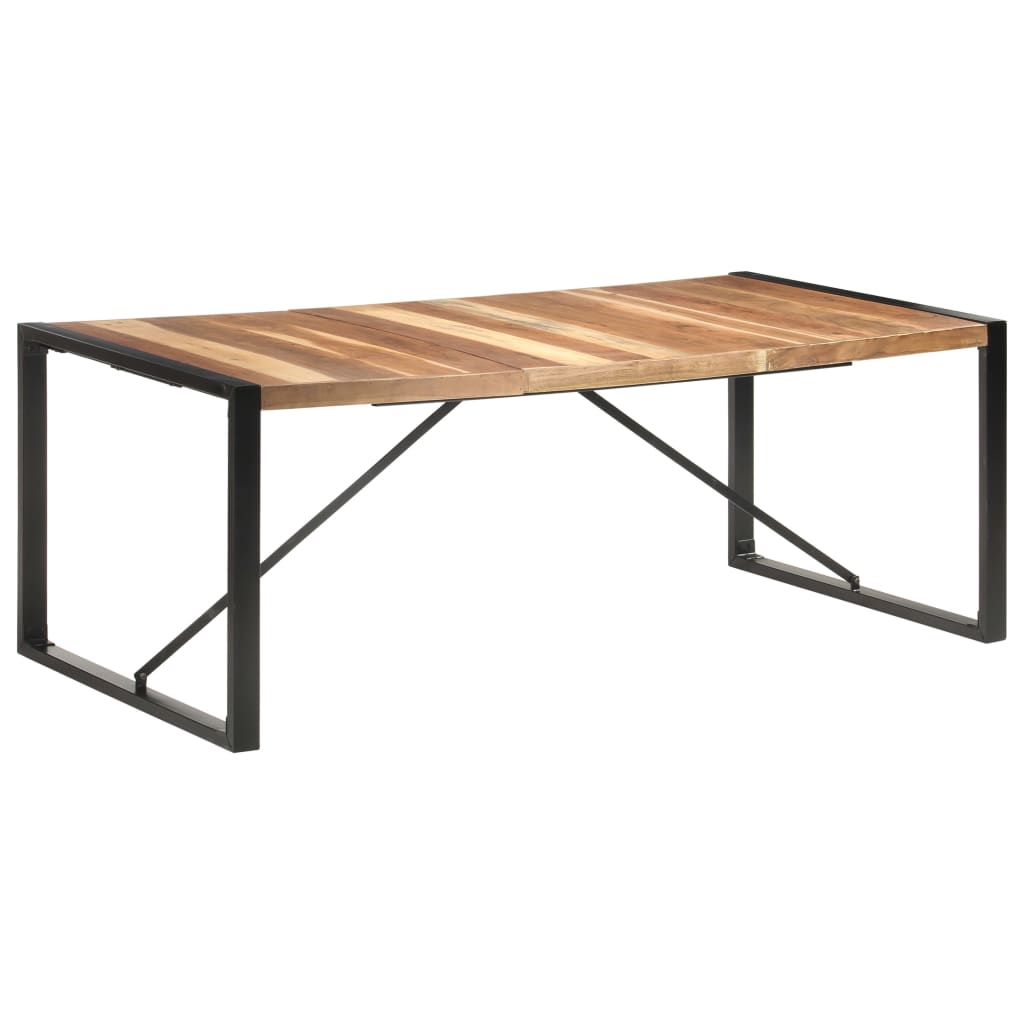 Eettafel 180x90x75 cm massief hout met sheesham afwerking