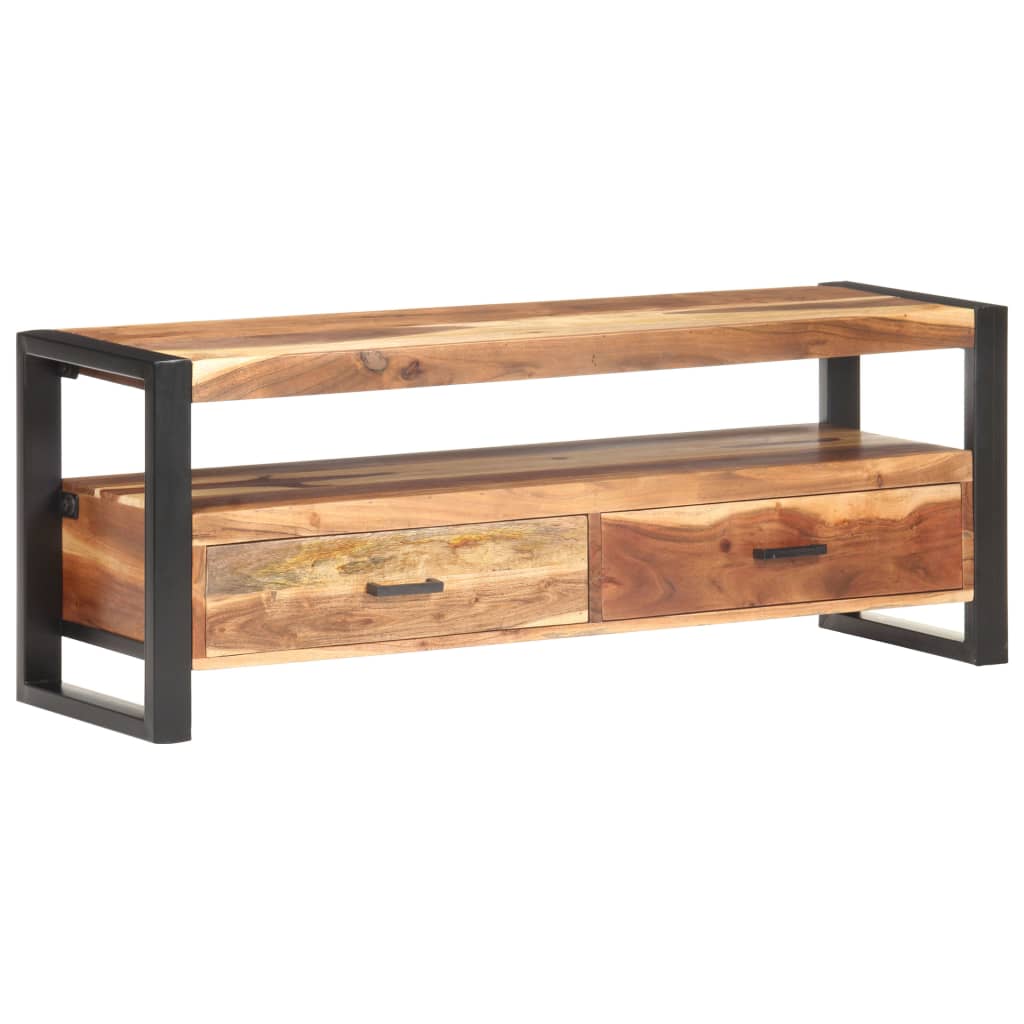 Meuble TV 120x35x45 cm en bois de manguier massif