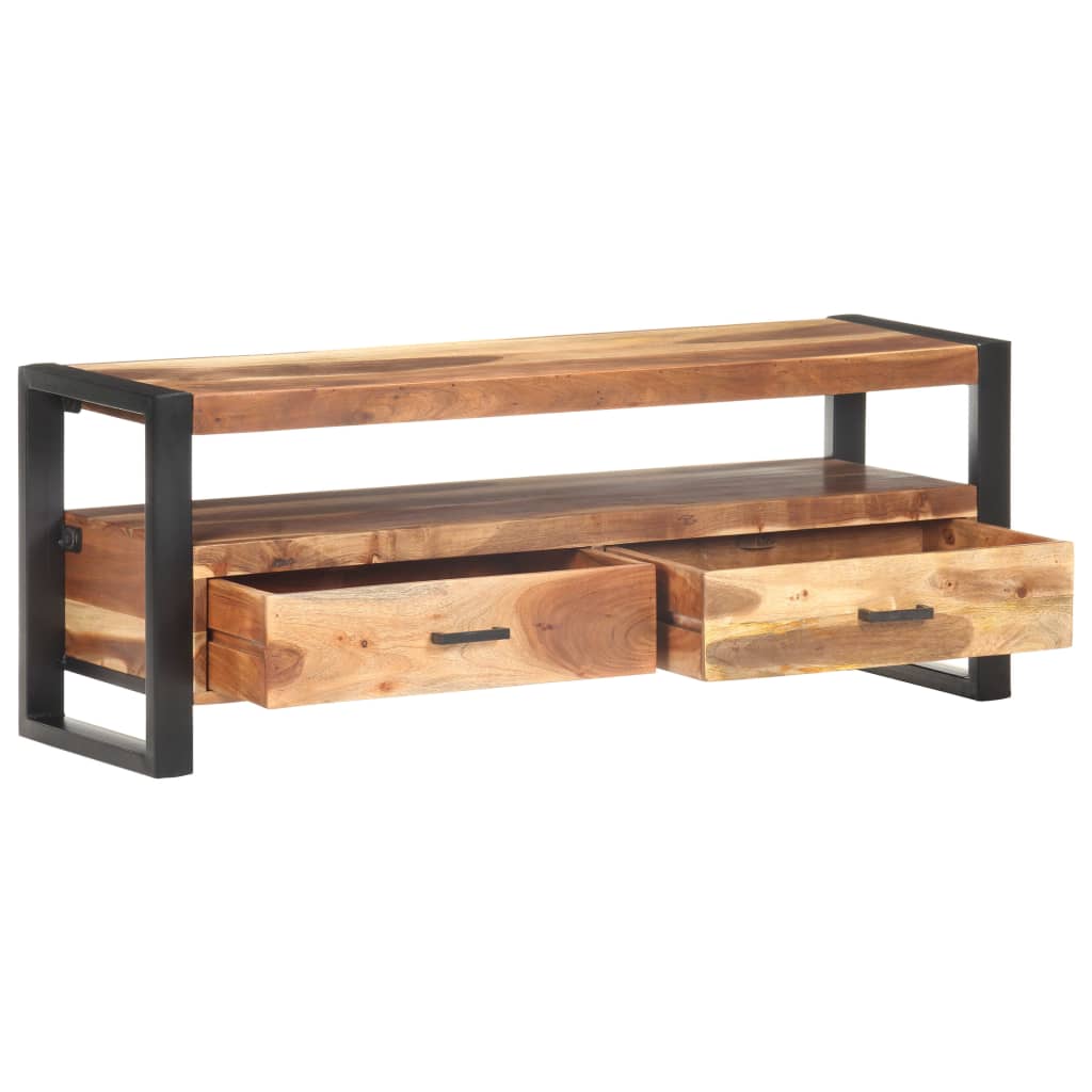 Meuble TV 120x35x45 cm en bois de manguier massif