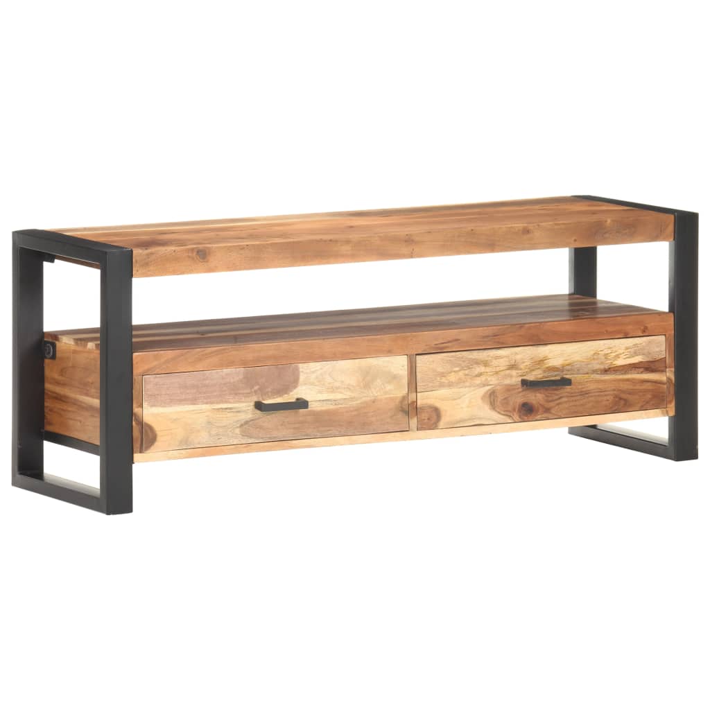 Meuble TV 120x35x45 cm en bois de manguier massif