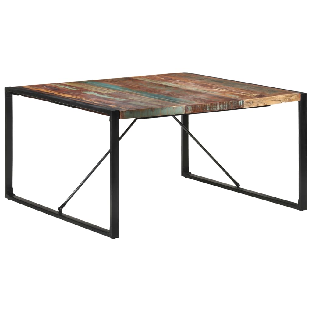 Eettafel 140x140x75 cm massief hout met sheesham afwerking