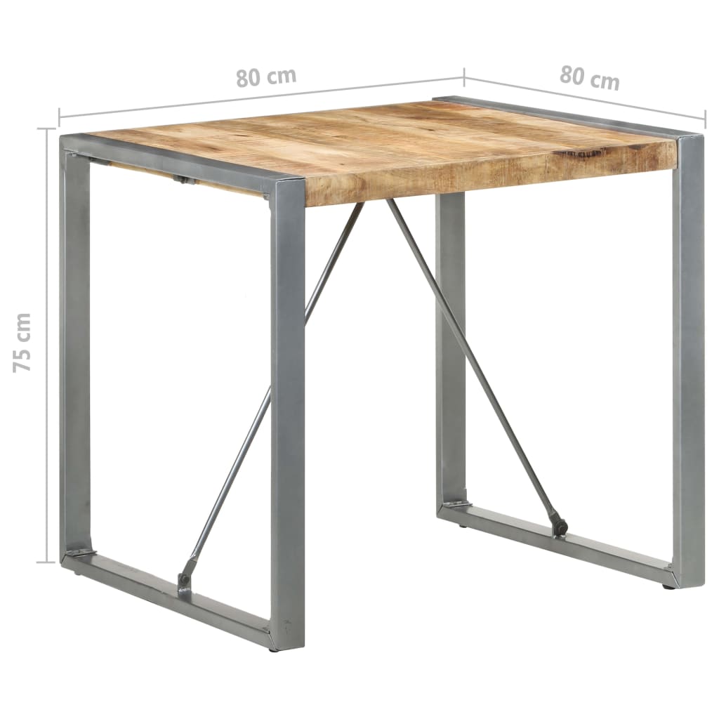 Eettafel 70x70x75 cm massief gerecycled hout