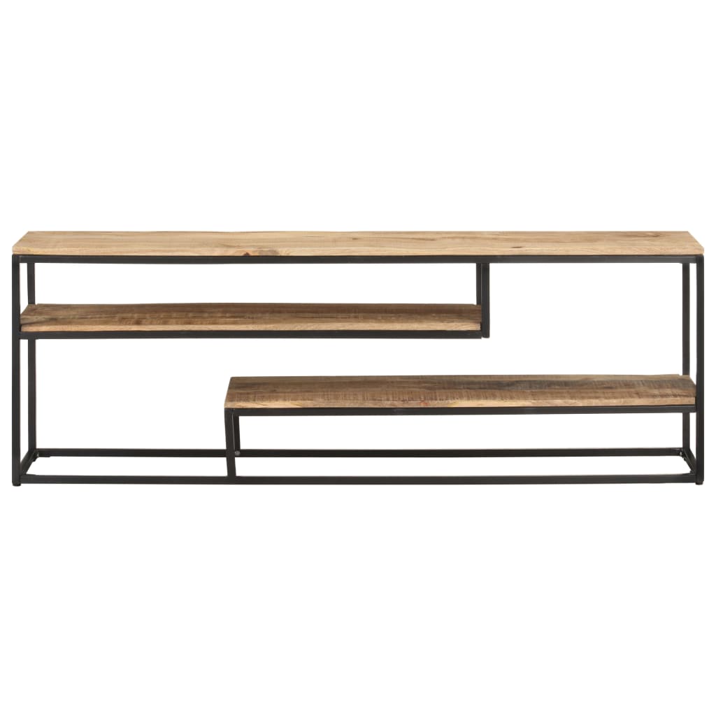 Meuble TV 130x30x45 cm en bois d'acacia massif