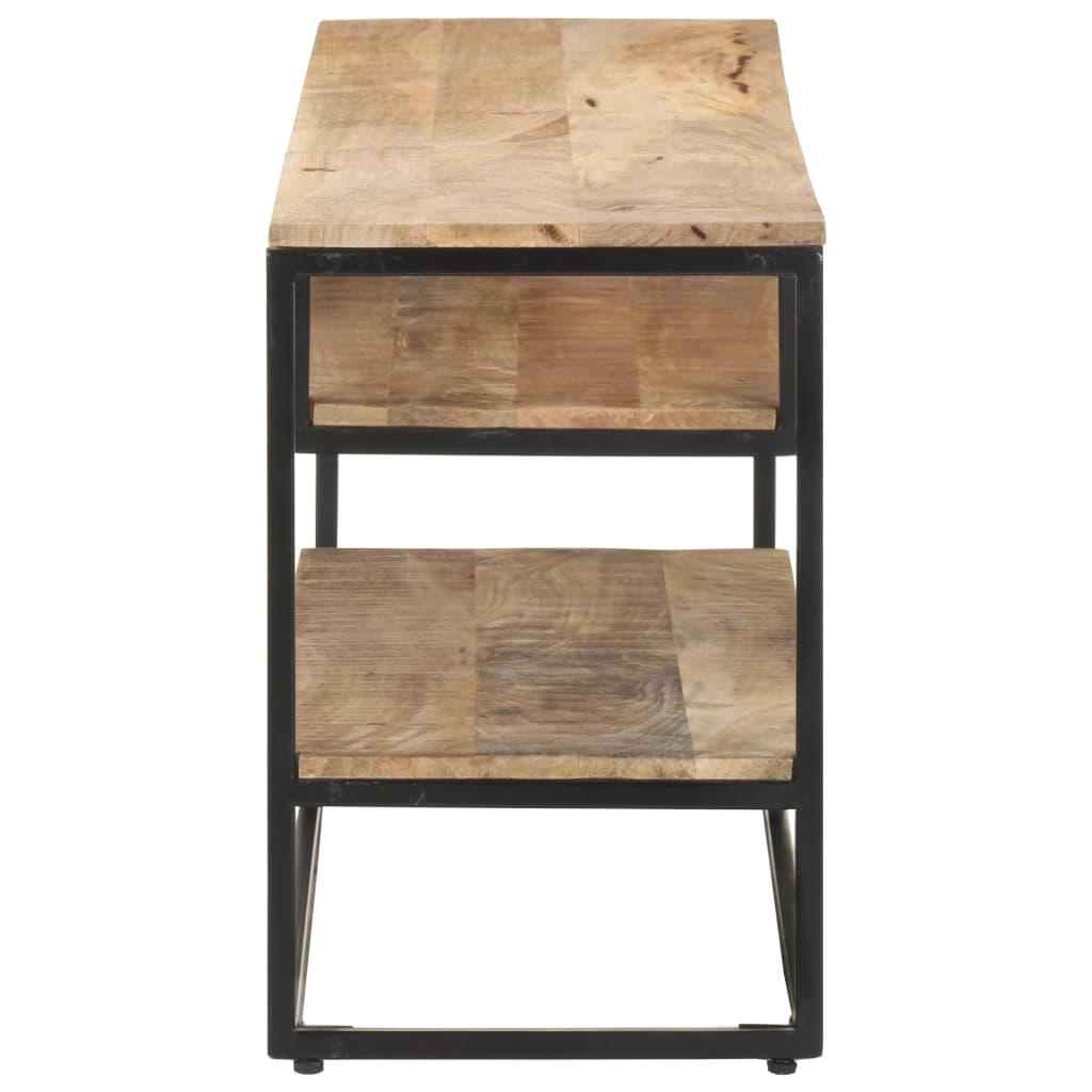 Meuble TV 130x30x45 cm en bois d'acacia massif