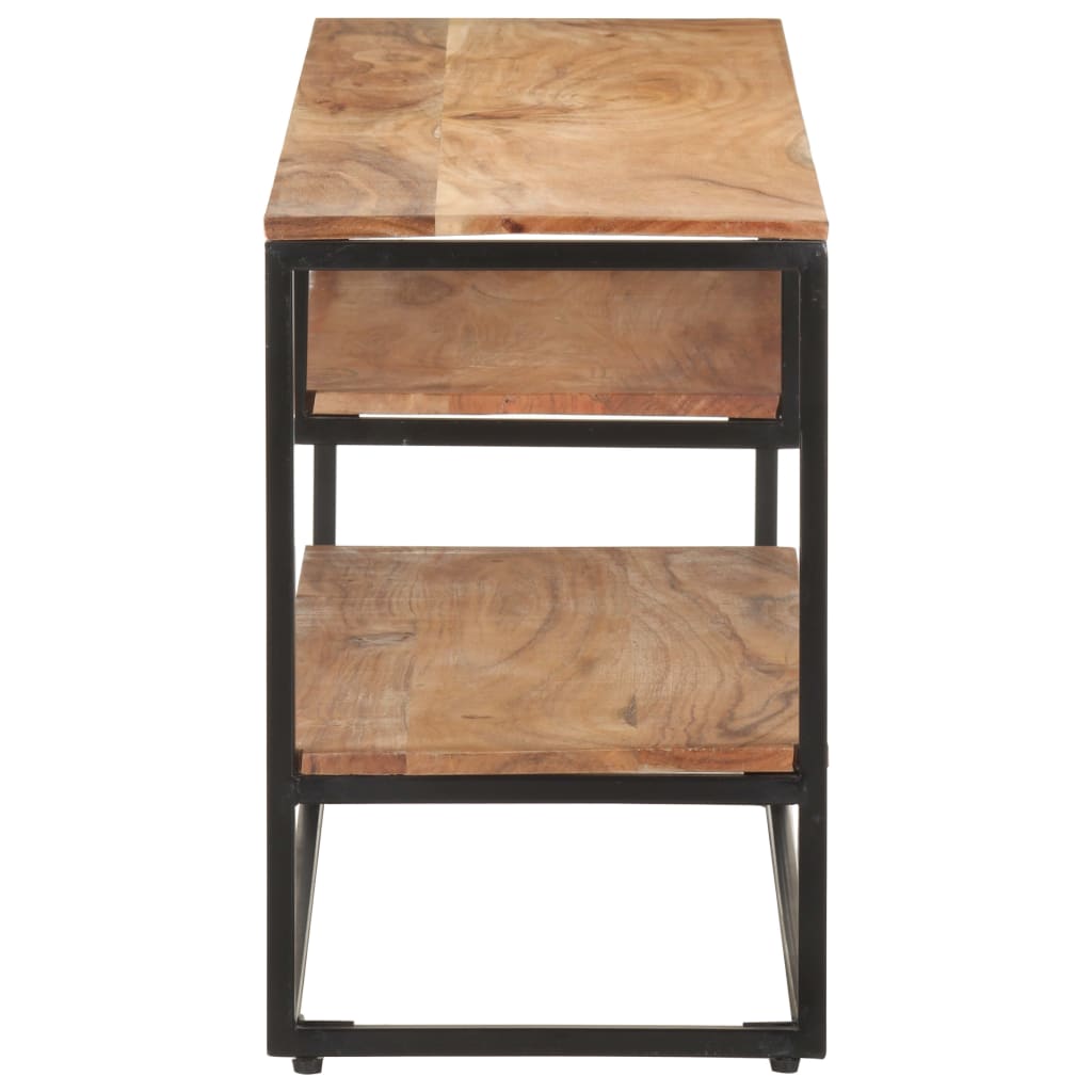 Meuble TV 130x30x45 cm en bois d'acacia massif